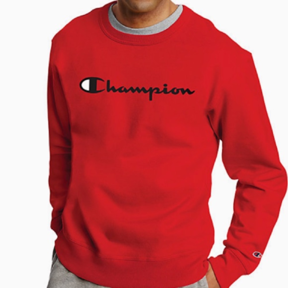 Red Champion Crewneck